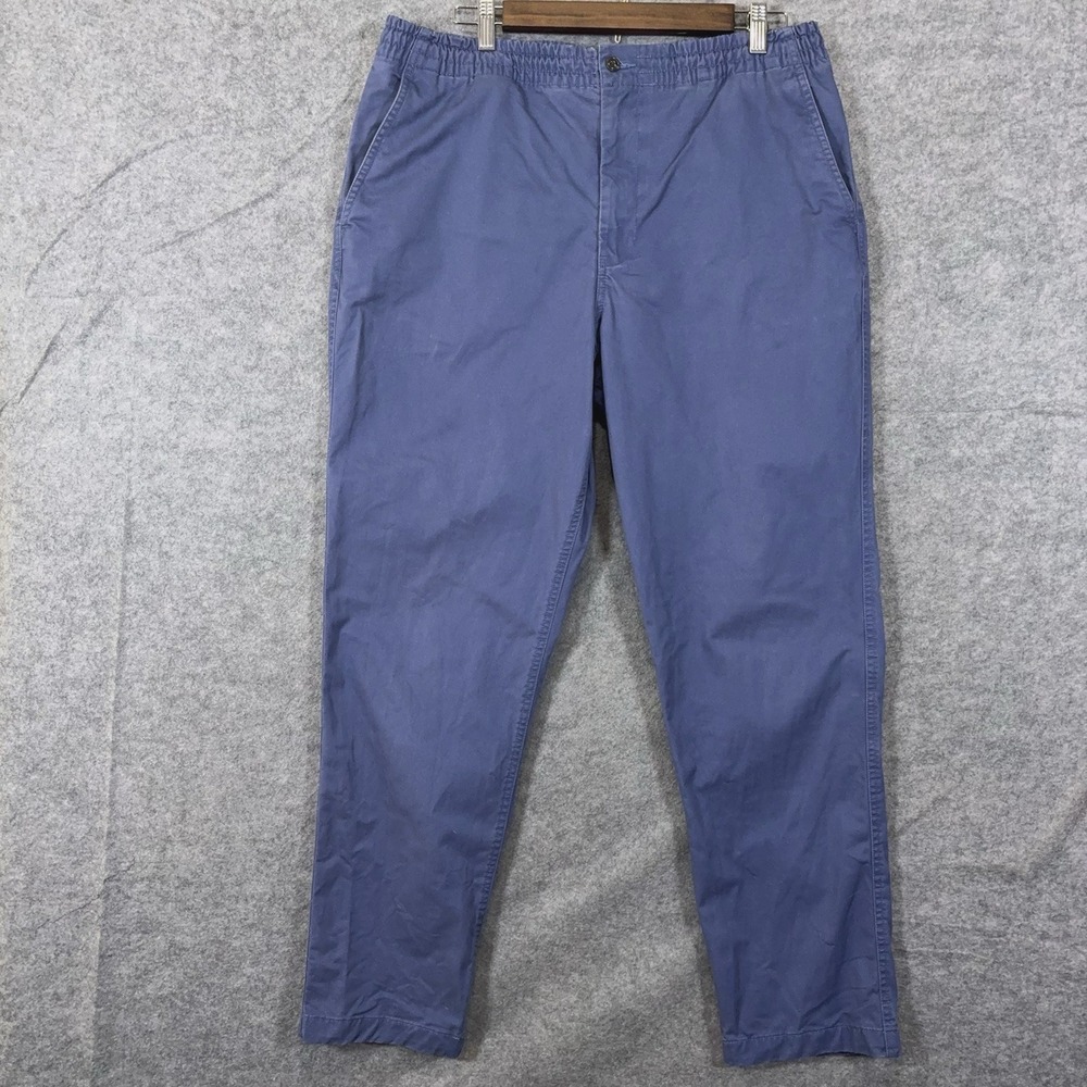 Polo Ralph Lauren Drawstring Chino Pants Mens XL (36x30) Blue Pony Logo